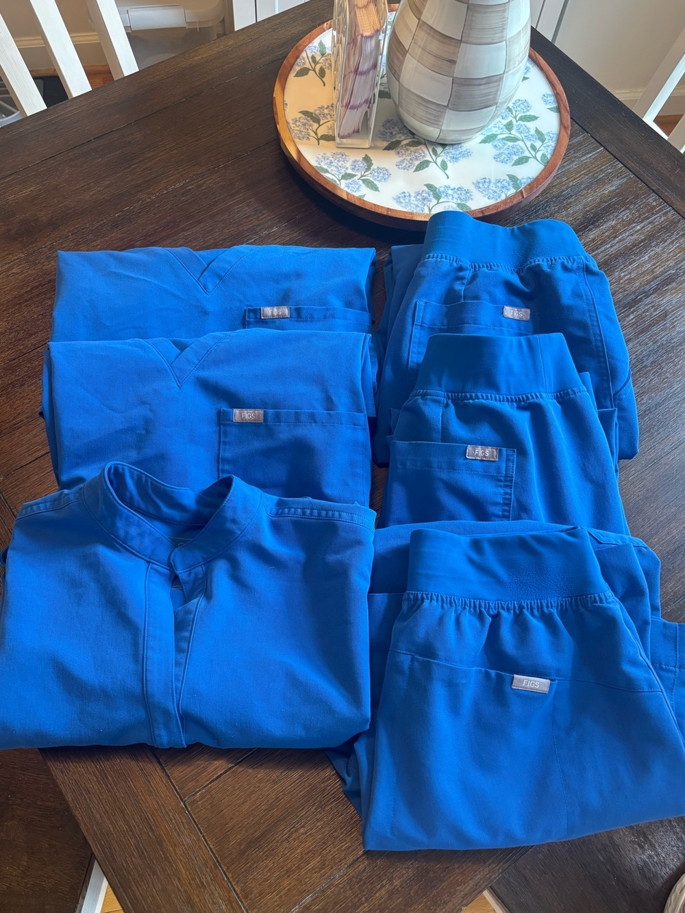 Royal Blue Figs Scrub Catarina Scrub top and Livingston straight Leg Pant!
